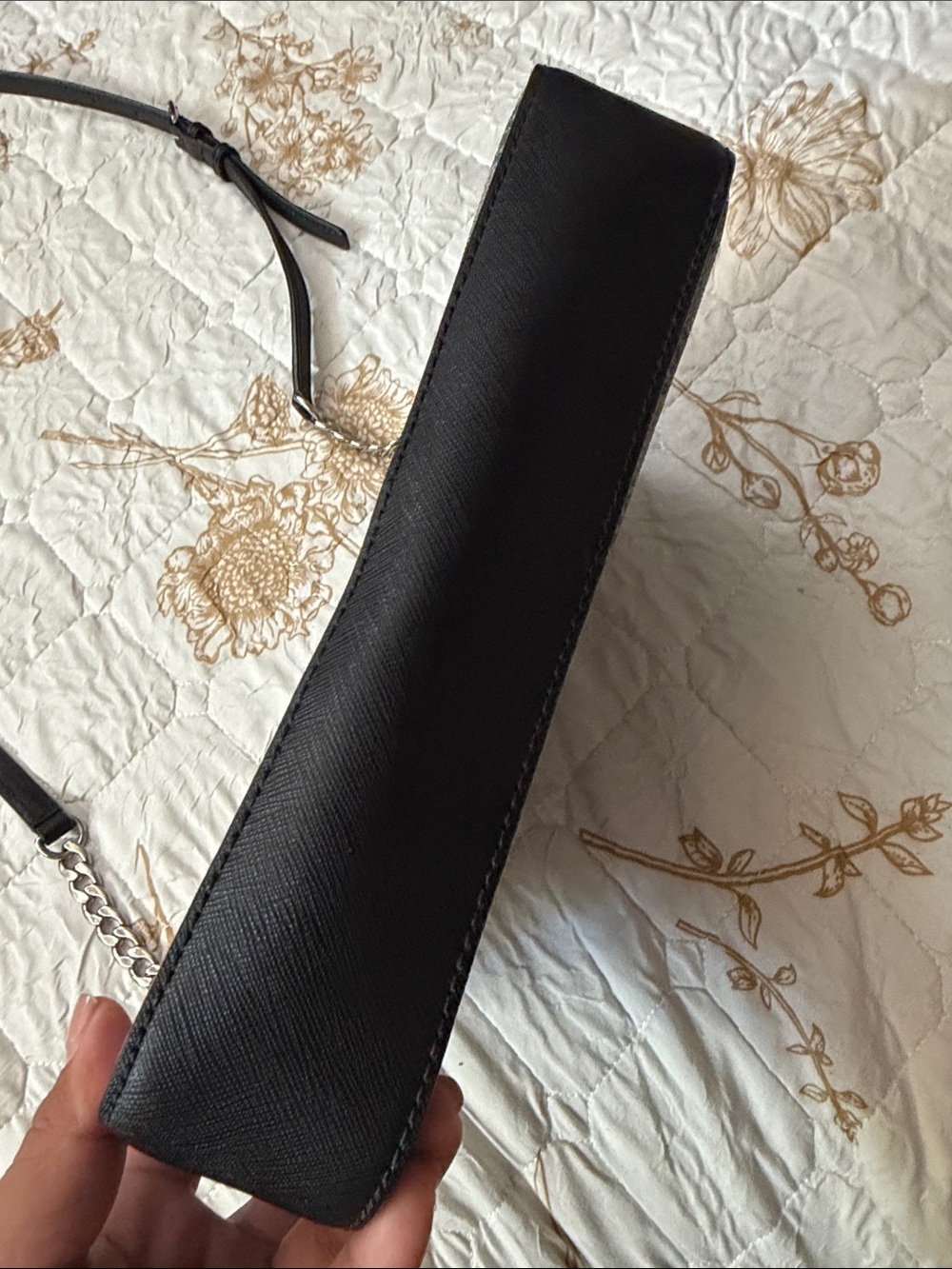Michael Kors Black and Gray MK Logo Crossbody Bag - Picture 6 of 7